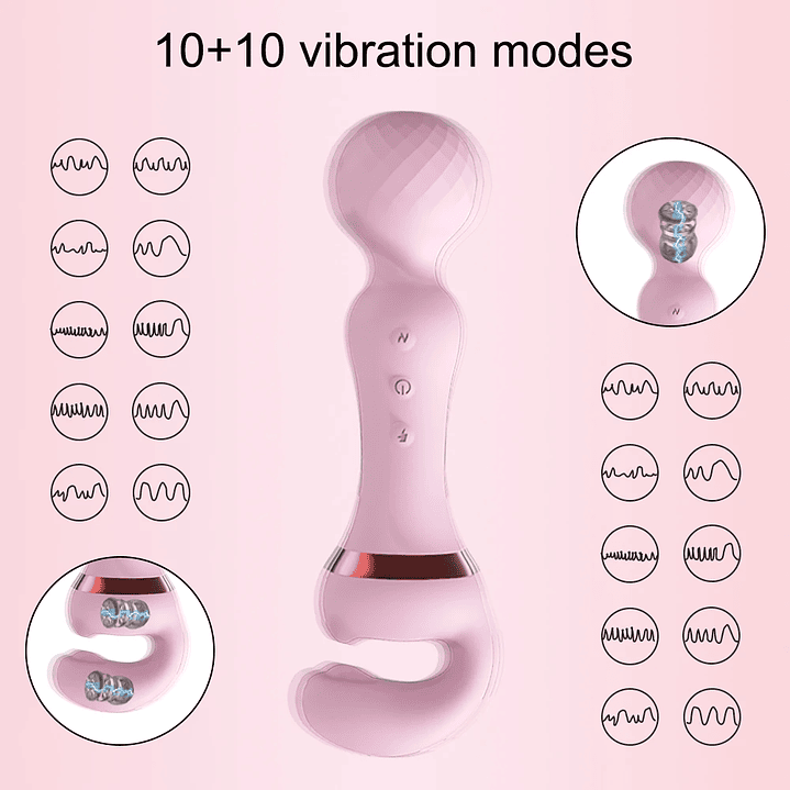 Vibrador Femenino AV 2 en 1 Tluda AV012 En Silicona Medica 5