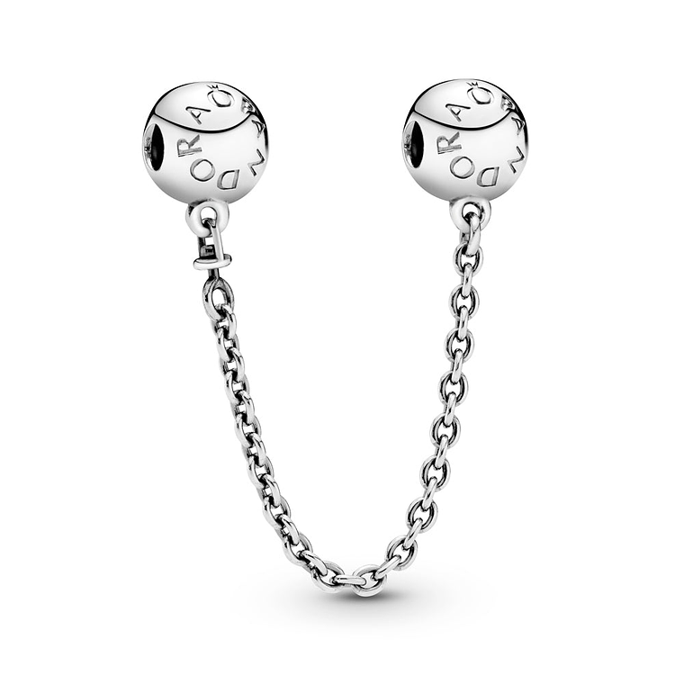 Cadena de Seguridad Pandora Circular con Logo Pandora Color Plateado 791877-05 en Plata 925 1