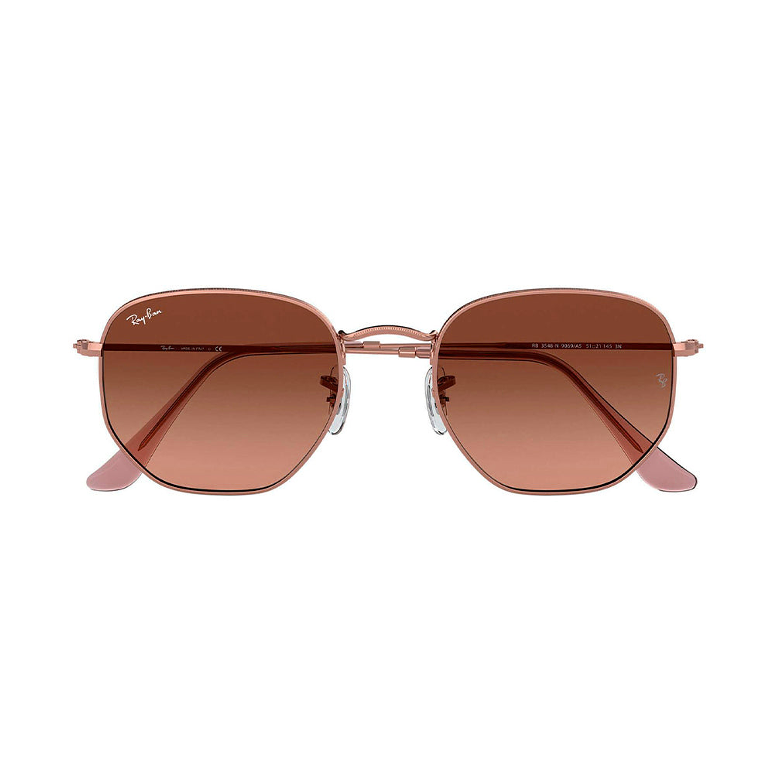 Lentes de Sol Ray Ban Hexagonal Flat RB3548N 9069/A5 Color Rosado Talla 51mm 5