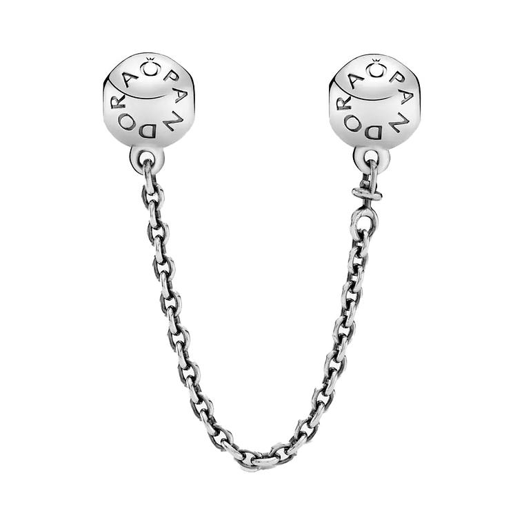 Cadena de Seguridad Pandora Circular con Logo Pandora Color Plateado 791877-05 en Plata 925 2