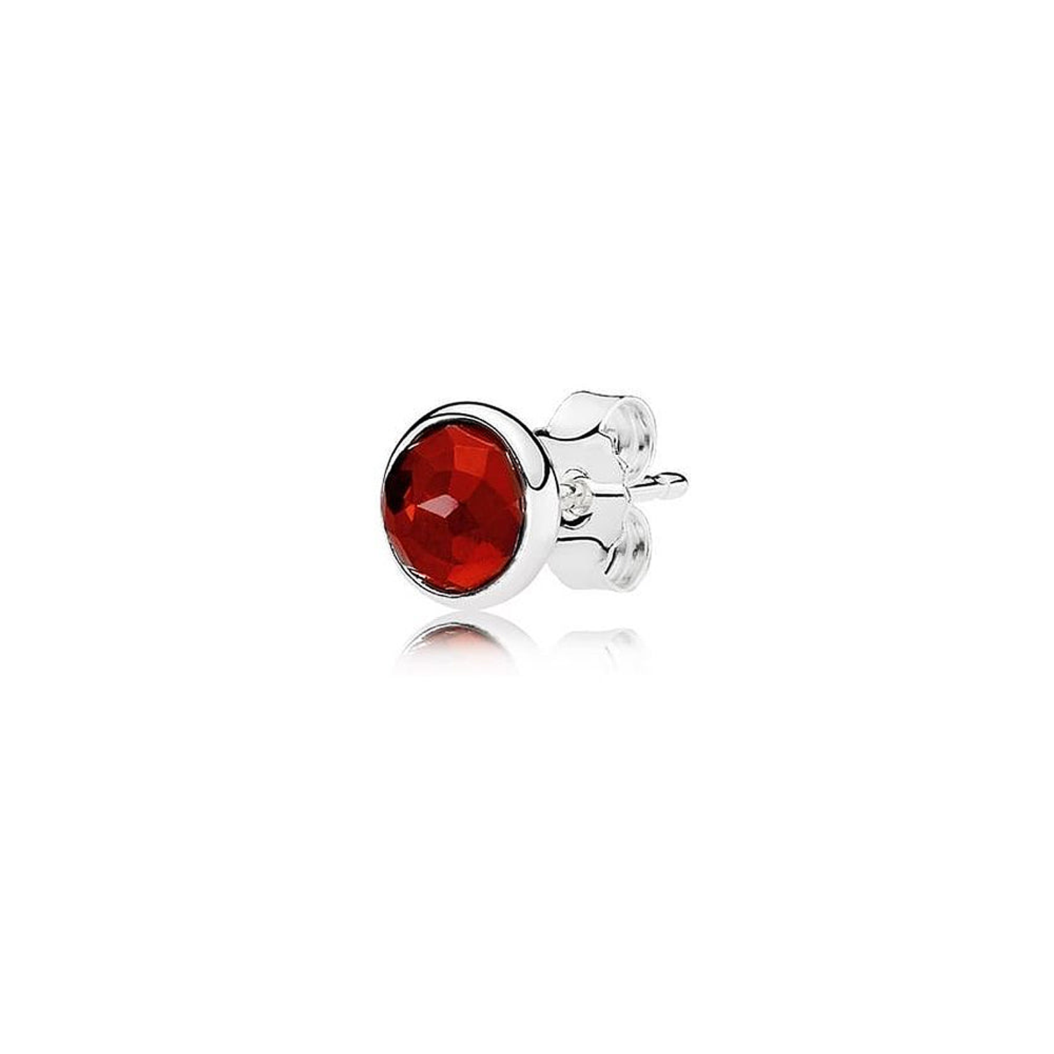 Aretes Pendientes Pandora Gotas de Julio Piedra Roja 290738SRU Rubi Sintetico Plata 925 2