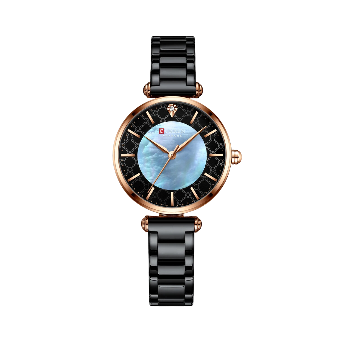 Reloj Análogo Curren Original KREd112001 para Mujer Acero Negro y Dorado 1