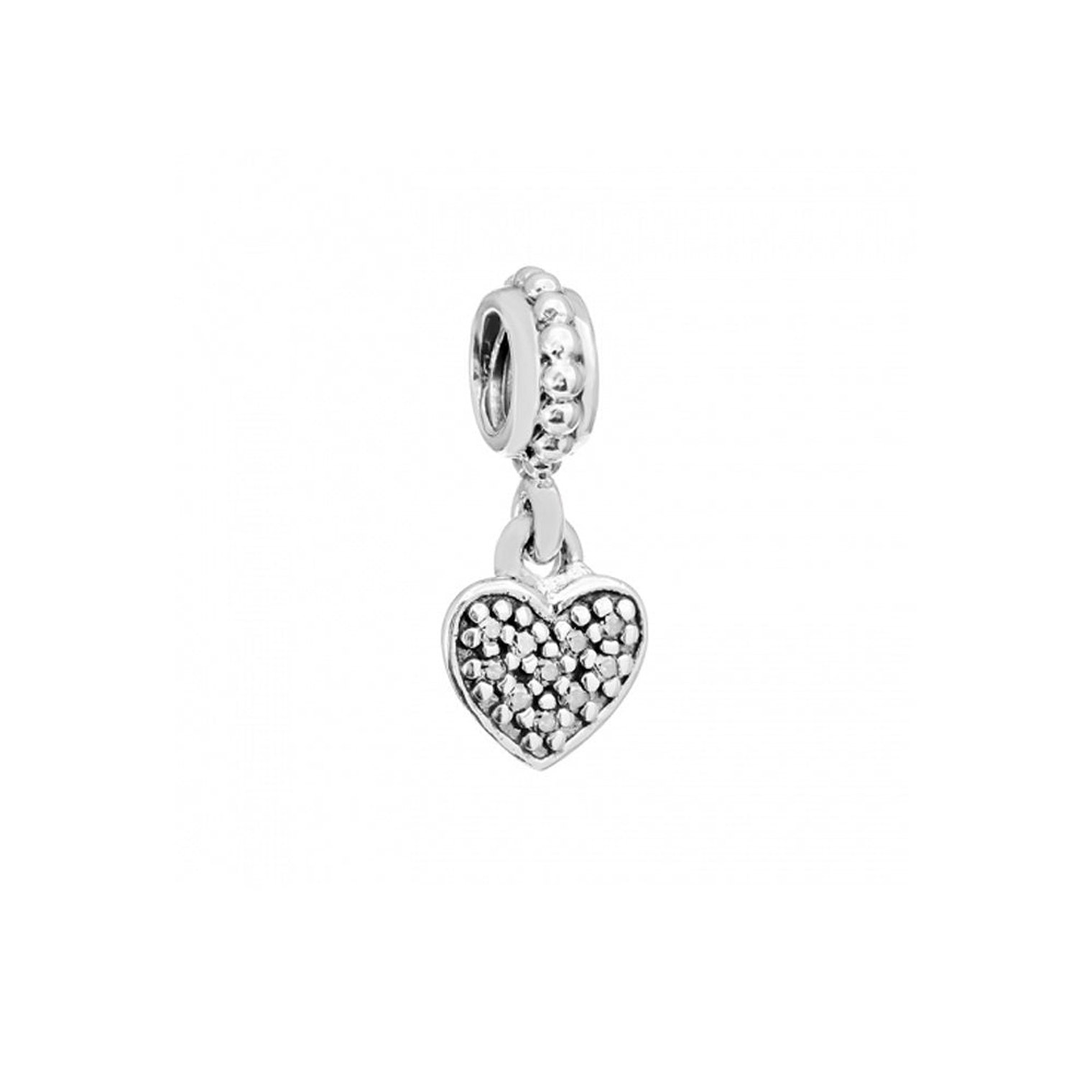 Charm Colgante Pandora Original para Mujer 791023CZ Pave Heart Sterling Plata s925 1