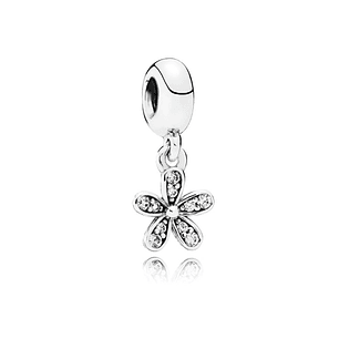 Charm Colgante Pandora Original para Mujer 791491CZ Daisy Pendiente Plateado s925