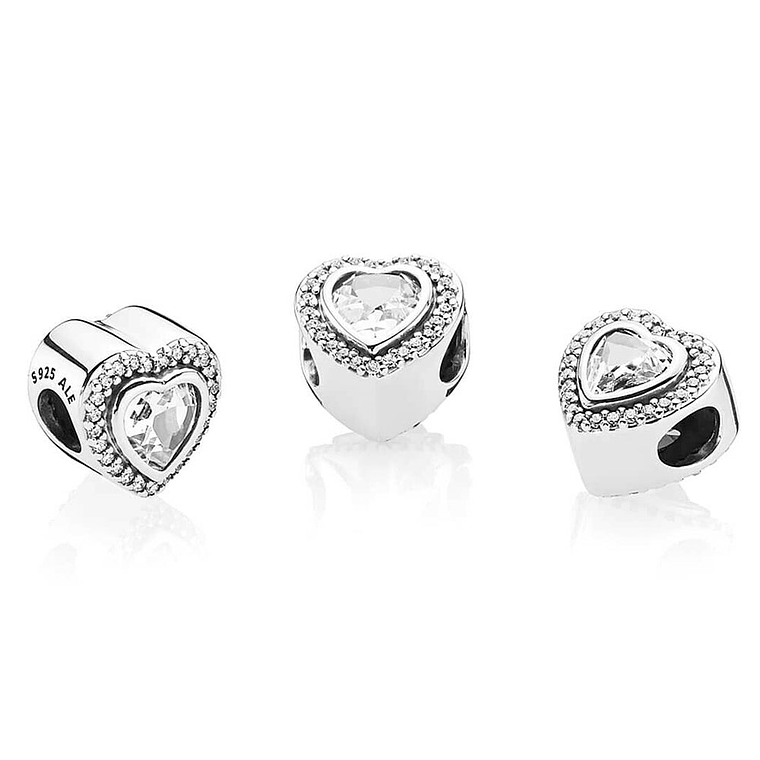 Charm Pandora Original para Mujer 797608CZ Sparkling Clear Heart s925 4