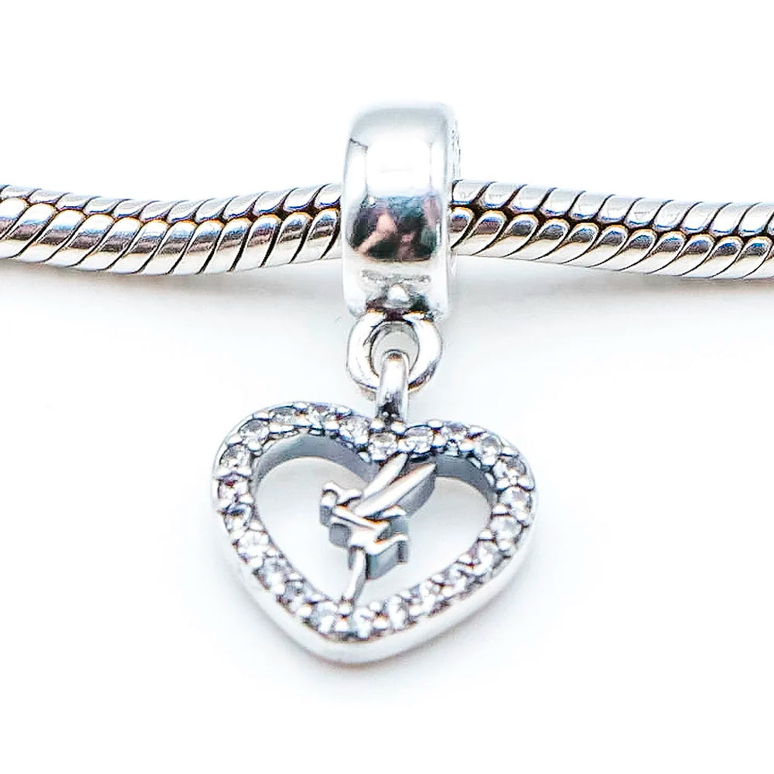 Charm Colgante Pandora Original para Mujer 791565CZ Disney Love Tinkerbell Plata s925 4