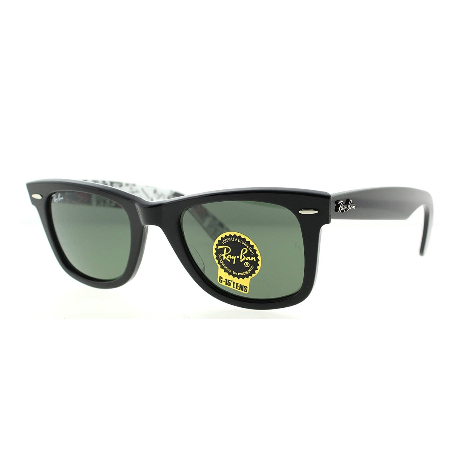 Lentes de Sol Ray Ban Wayfarer Rare Print RB2140 1114 Color Negro Talla 50mm 1