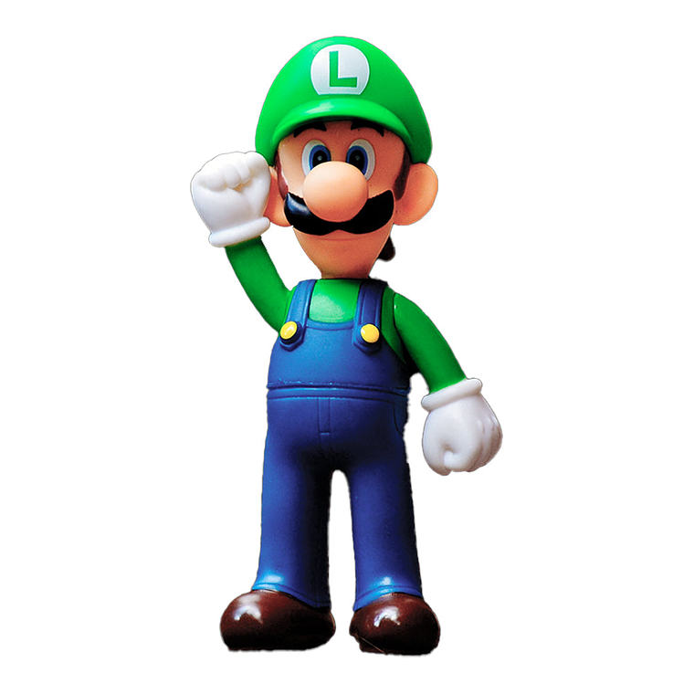 Muñeco Juguete Super Mario Bros - Luigi Clasico Verde 12cm 2