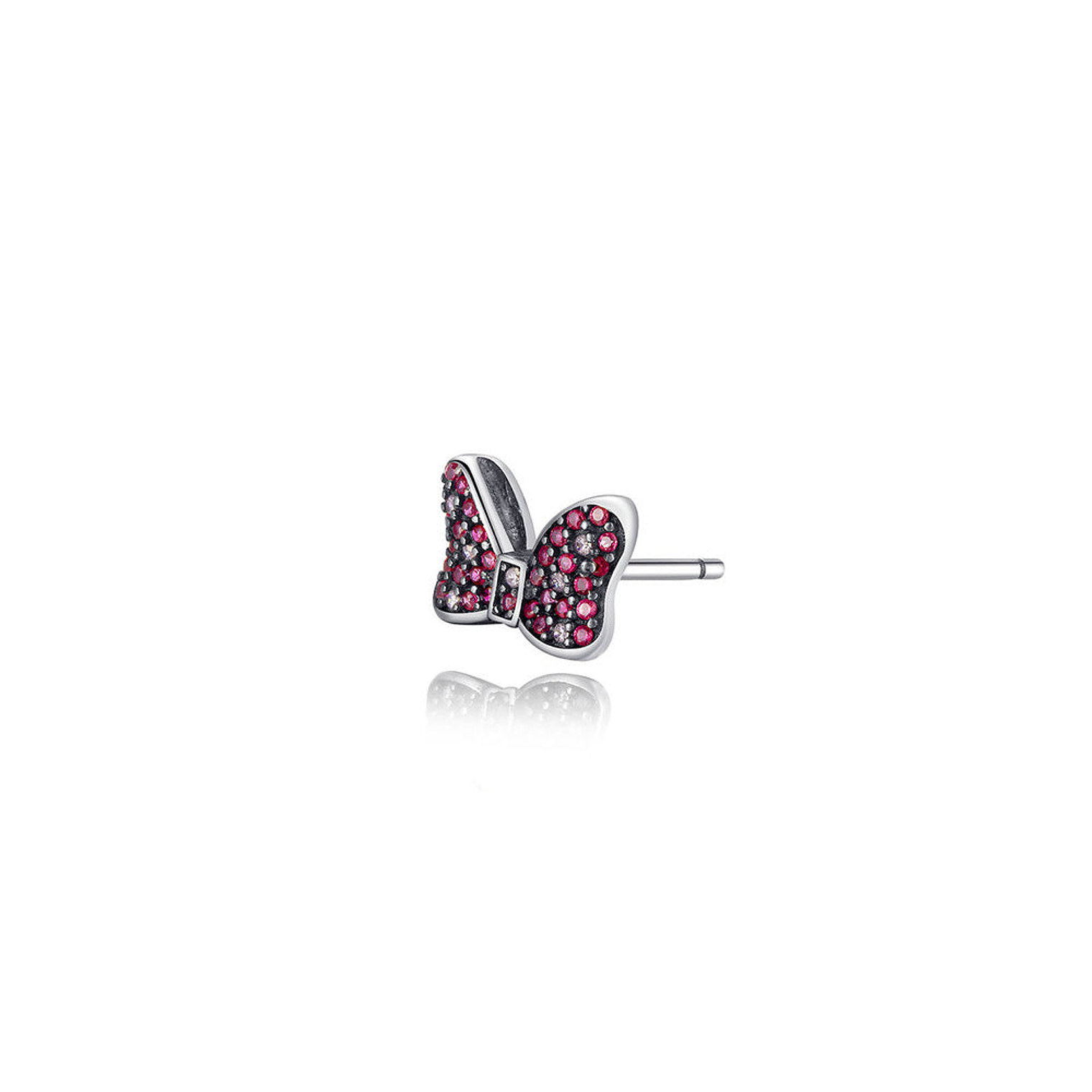 Aretes Pendientes Pandora Tipo Topo Moño de Minnie Mouse 290578czr Plata 925 4