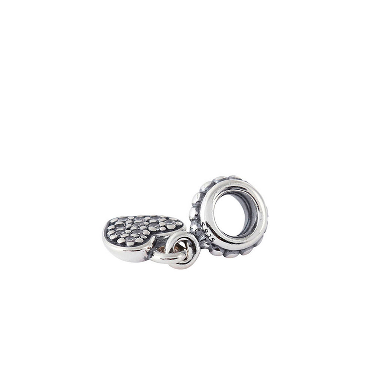 Charm Colgante Pandora Original para Mujer 791023CZ Pave Heart Sterling Plata s925 4