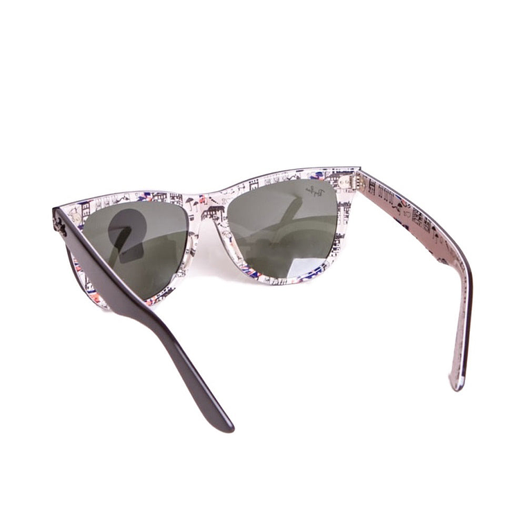 Lentes de Sol Ray Ban Wayfarer Rare Print RB2140 1114 Color Negro Talla 50mm 4