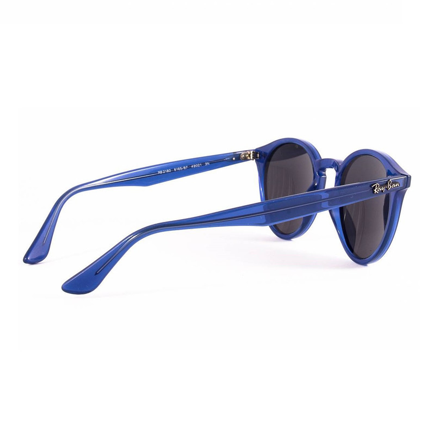 Lentes de Sol Ray Ban Highstreet Round RB2180 6165/87 Color Azul Talla 49mm 5