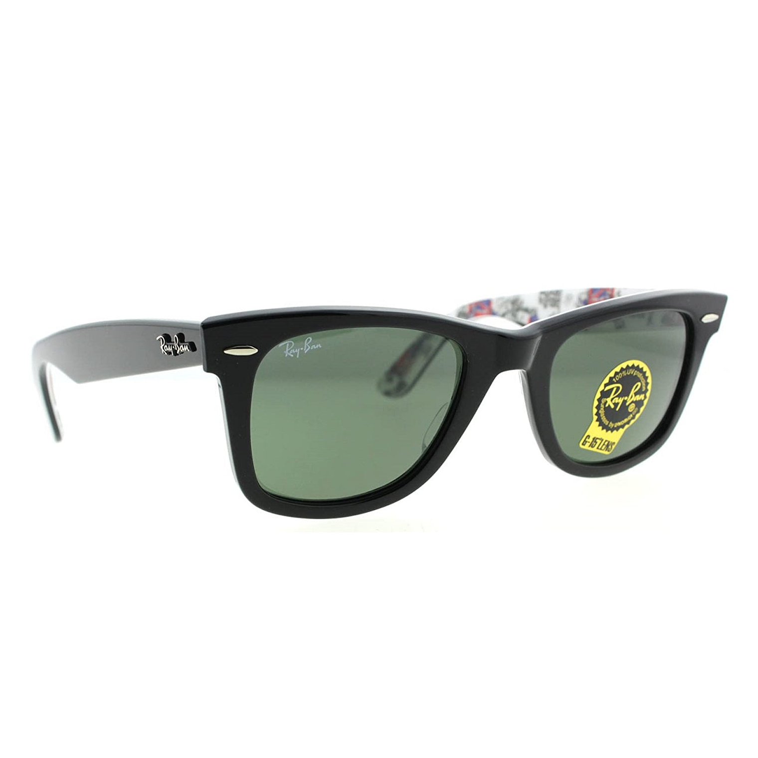 Lentes de Sol Ray Ban Wayfarer Rare Print RB2140 1114 Color Negro Talla 50mm 5