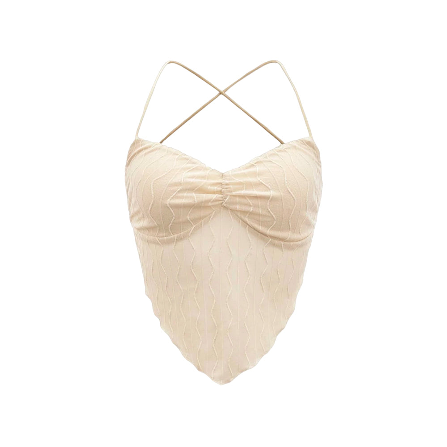 Top de Tirantes de Espalda Abierta Shein con Tira Cruzada Color Naranja Talla S 1