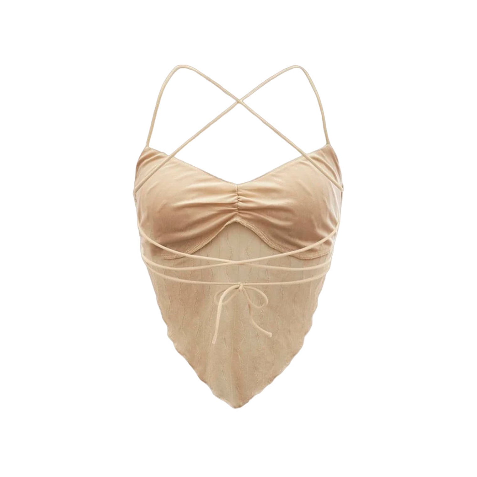 Top de Tirantes de Espalda Abierta Shein con Tira Cruzada Color Naranja Talla S 2