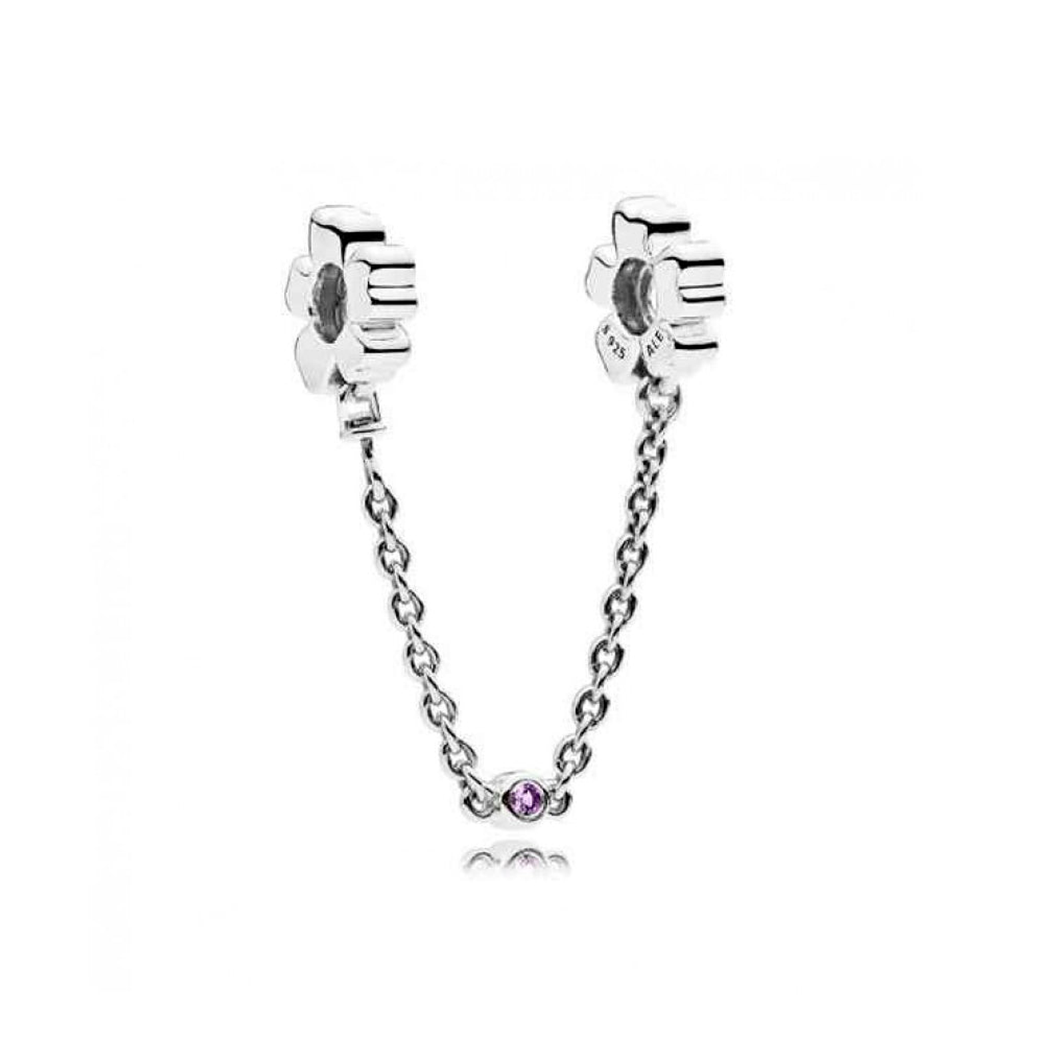 Cadena de Seguridad Pandora Flores Silvestres Color Plateado 797090NRP-05 en Plata 925 1