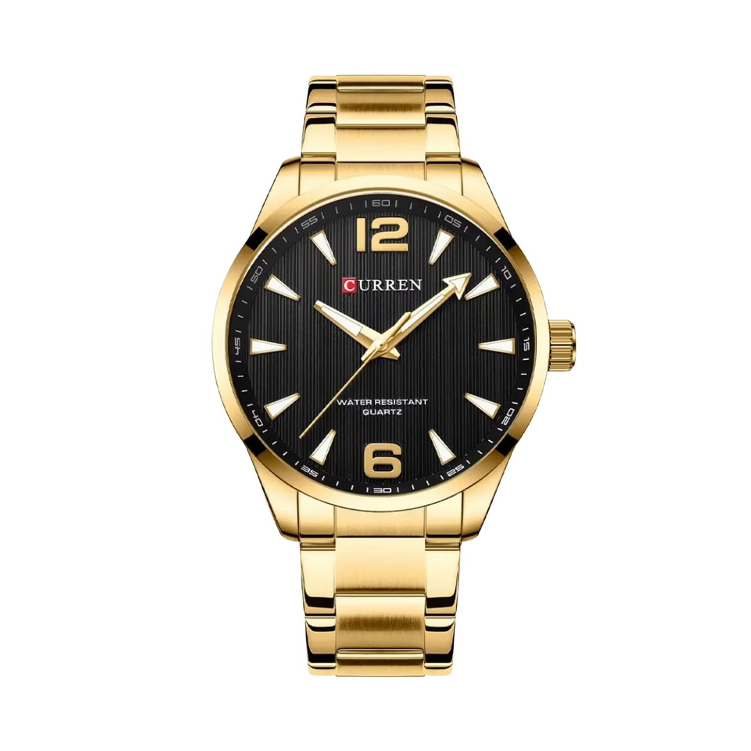 Reloj Análogo Curren Original KREd711801 para Hombre Acero Color Dorado 1