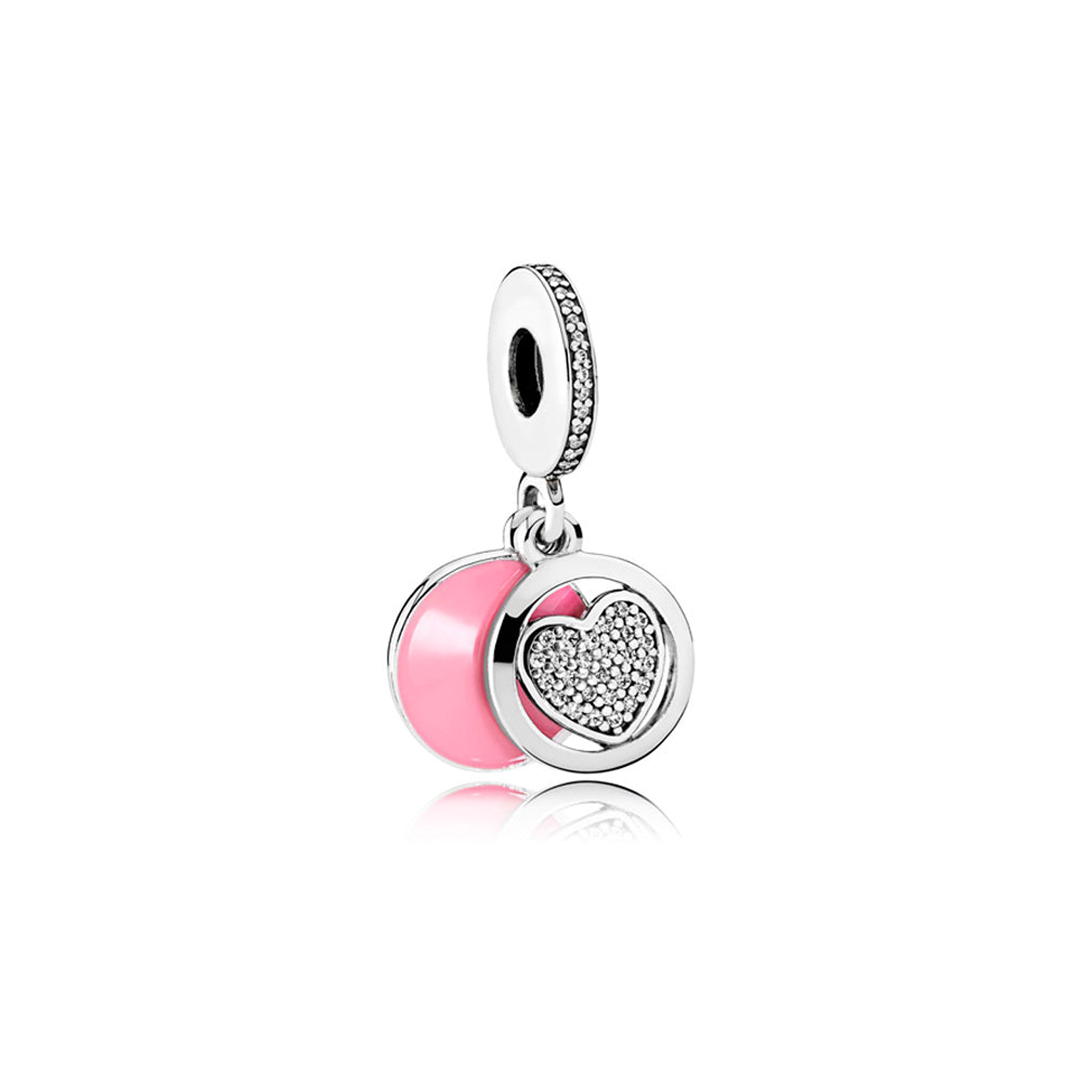 Charm Colgante Pandora Original para Mujer 792149EN24 Devoted Heart Dangle Plata s925 1