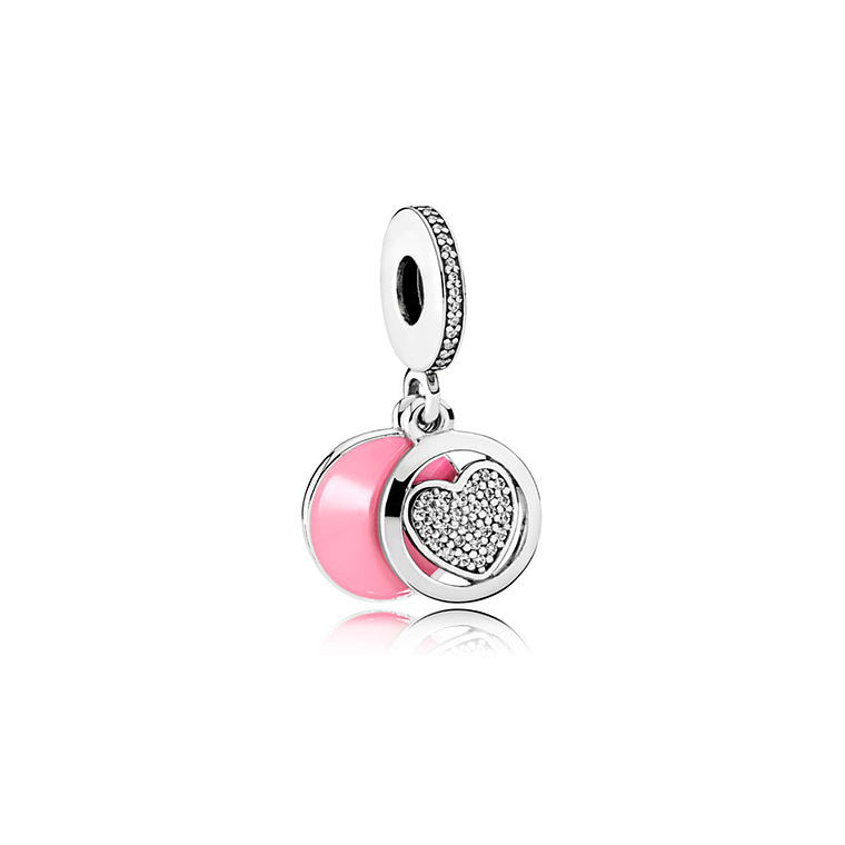 Charm Colgante Pandora Original para Mujer 792149EN24 Devoted Heart Dangle Plata s925 1