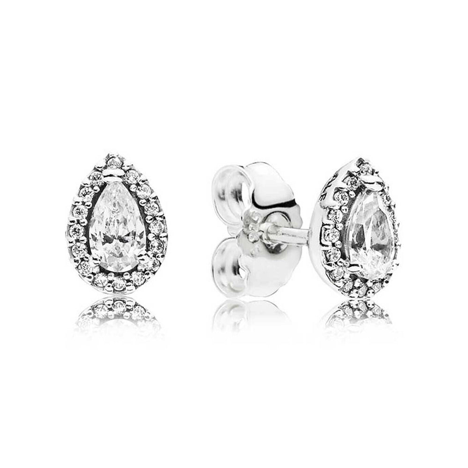 Aretes Pendientes Pandora Lagrimas Brillantes Tipo Topo 296252CZ Plata 925 1