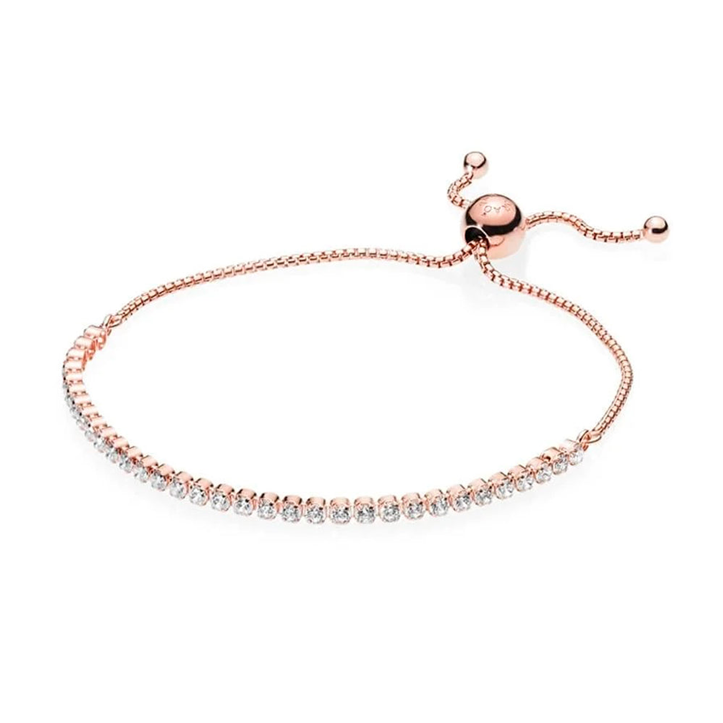 Pulsera Brazalete Pandora Cadena de Circonitas Ajustable 580524CZ Plata 925 Talla 18cm 1