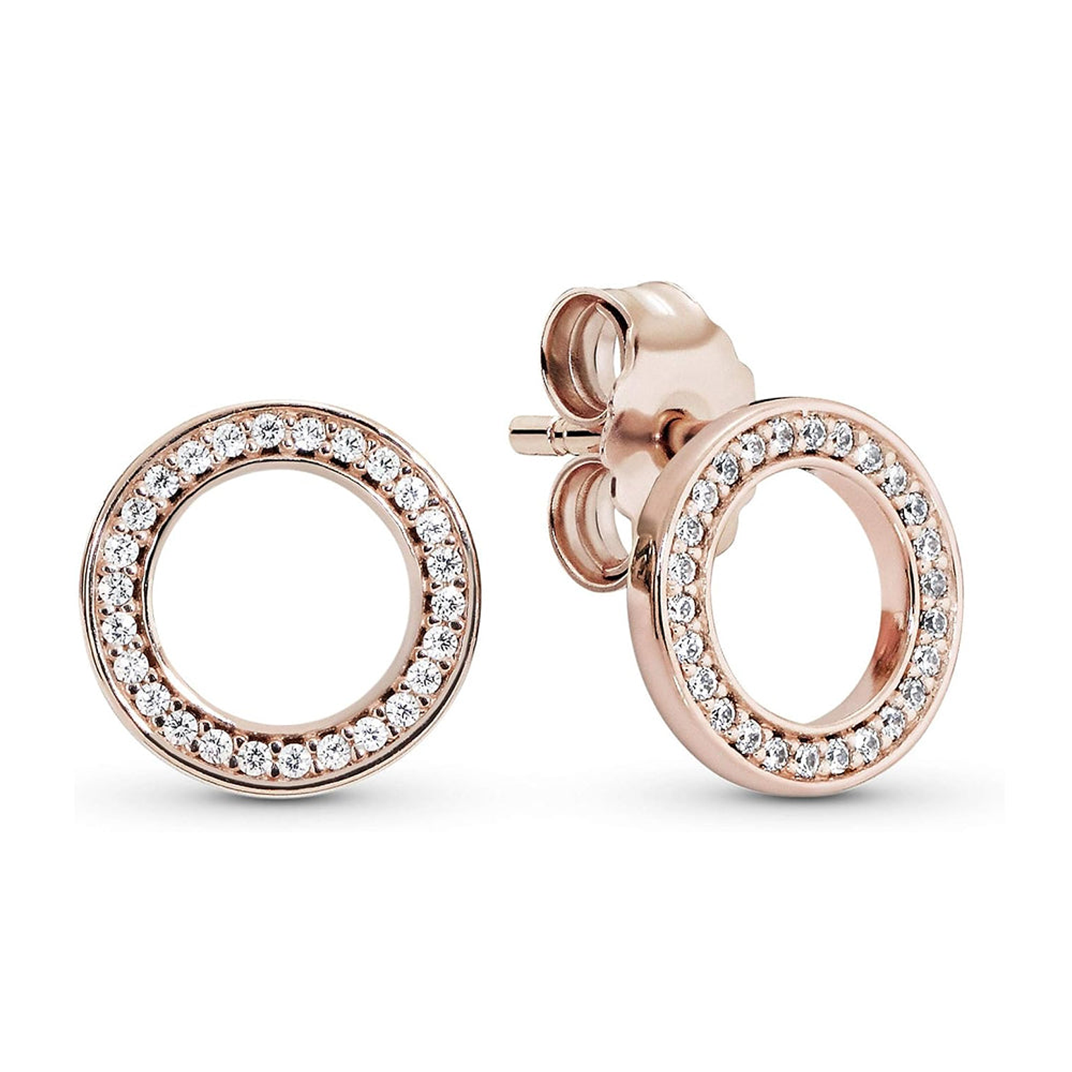 Aretes Pendientes Pandora Rose Por Siempre con Detalles en Circonita 280585CZ Plata 925 1