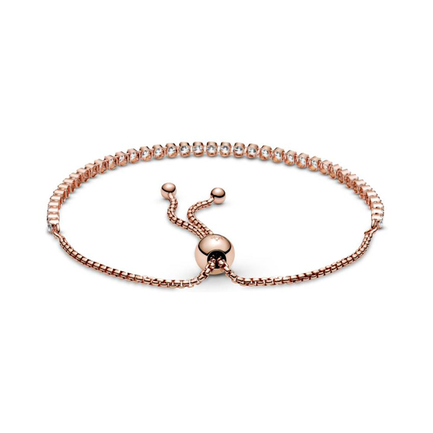 Pulsera Brazalete Pandora Cadena de Circonitas Ajustable 580524CZ Plata 925 Talla 18cm 3