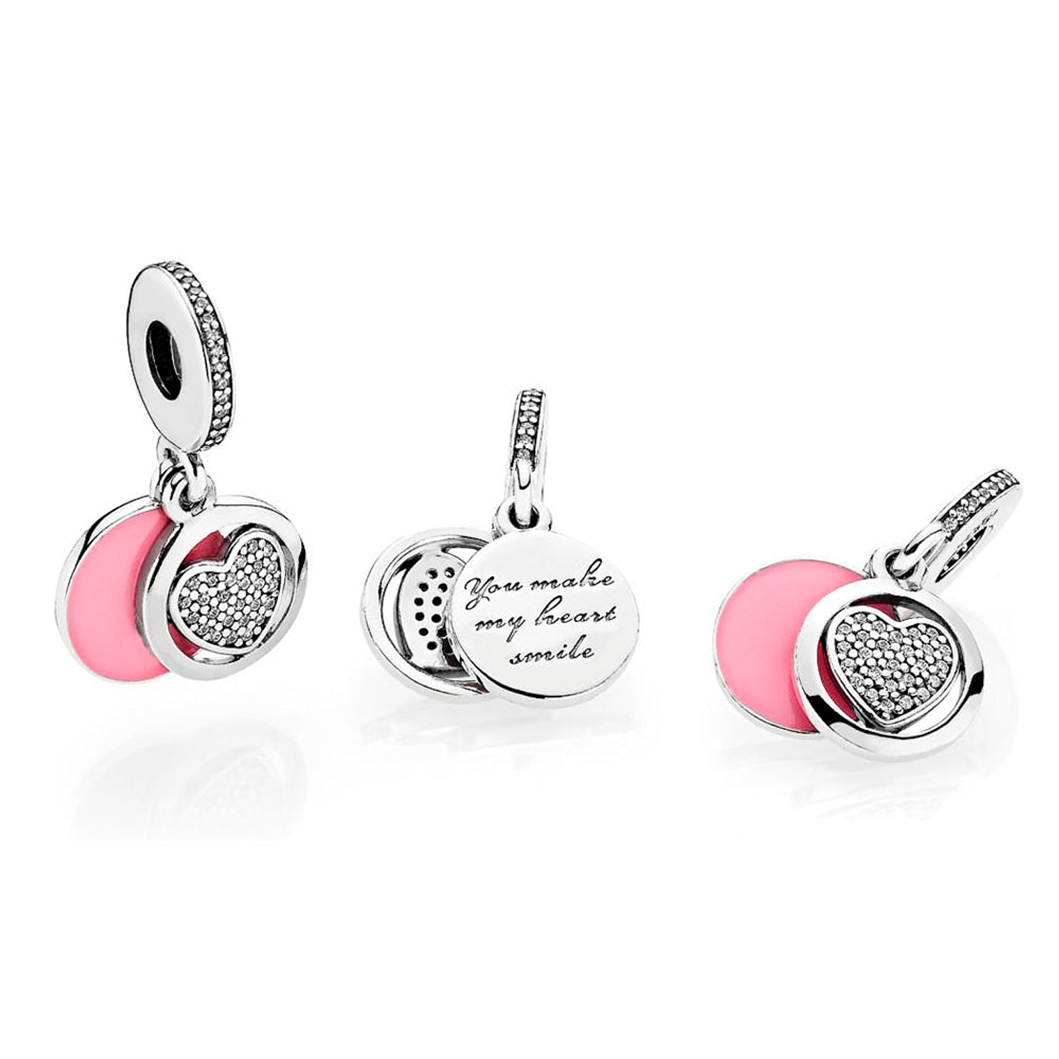 Charm Colgante Pandora Original para Mujer 792149EN24 Devoted Heart Dangle Plata s925 3