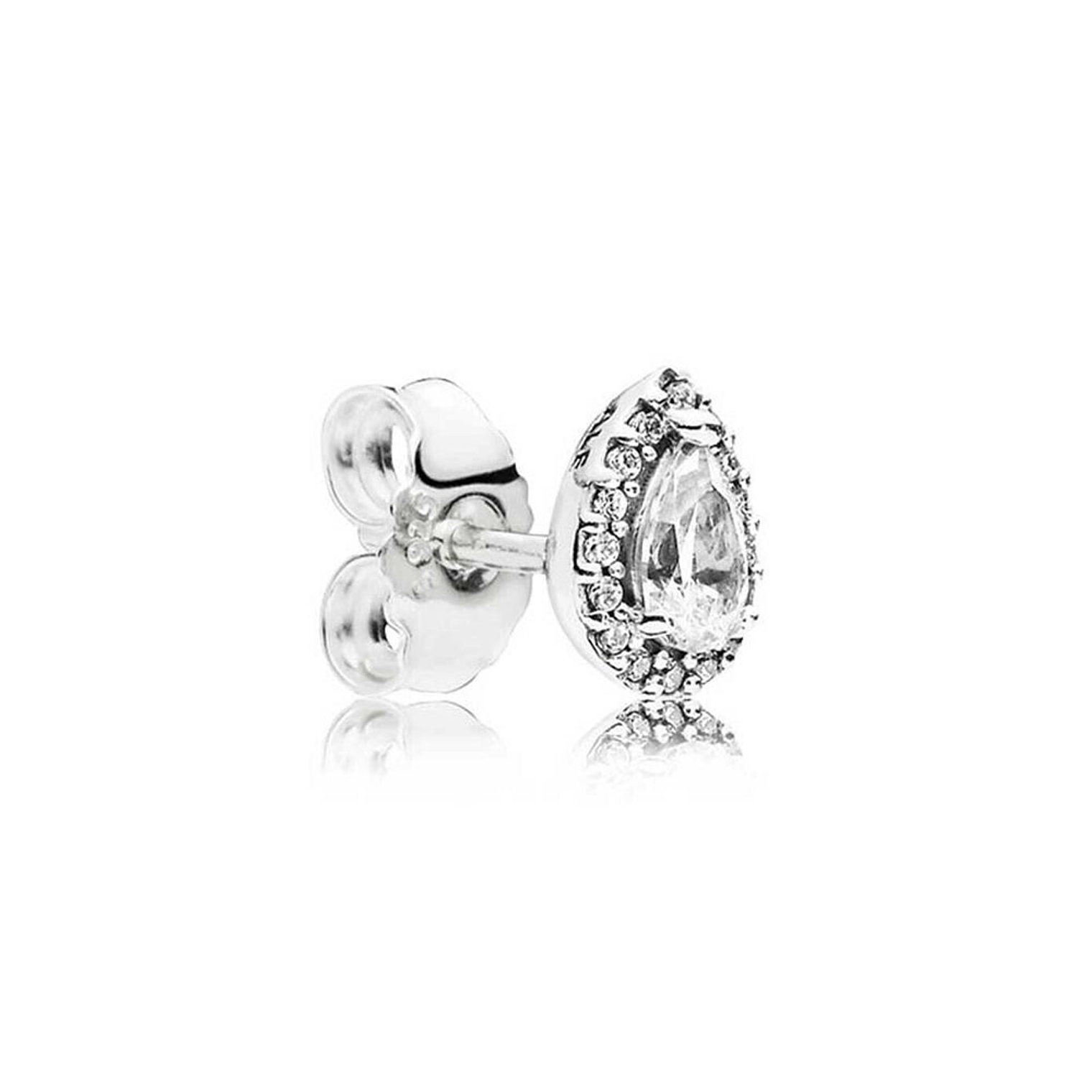 Aretes Pendientes Pandora Lagrimas Brillantes Tipo Topo 296252CZ Plata 925 2