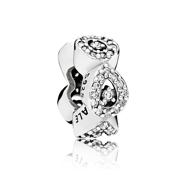 Charm Pandora Original para Mujer 796270CZ Lagrima Espaciador con Zirconia Cubico Claro 1