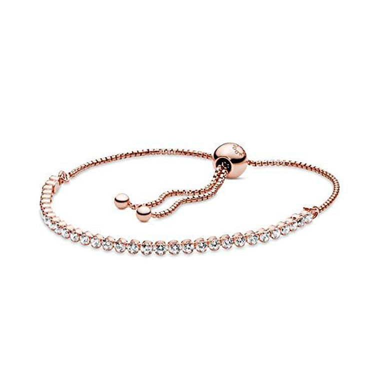 Pulsera Brazalete Pandora Cadena de Circonitas Ajustable 580524CZ Plata 925 Talla 18cm 4