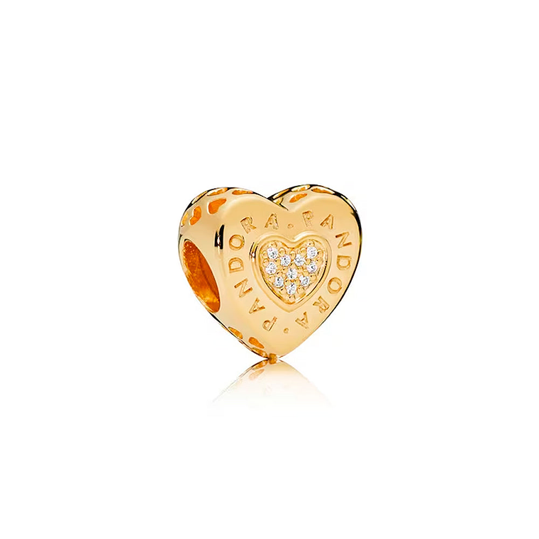 Charm Pandora Original para Mujer 767375CZ Shine Love Heart Gold s925 1