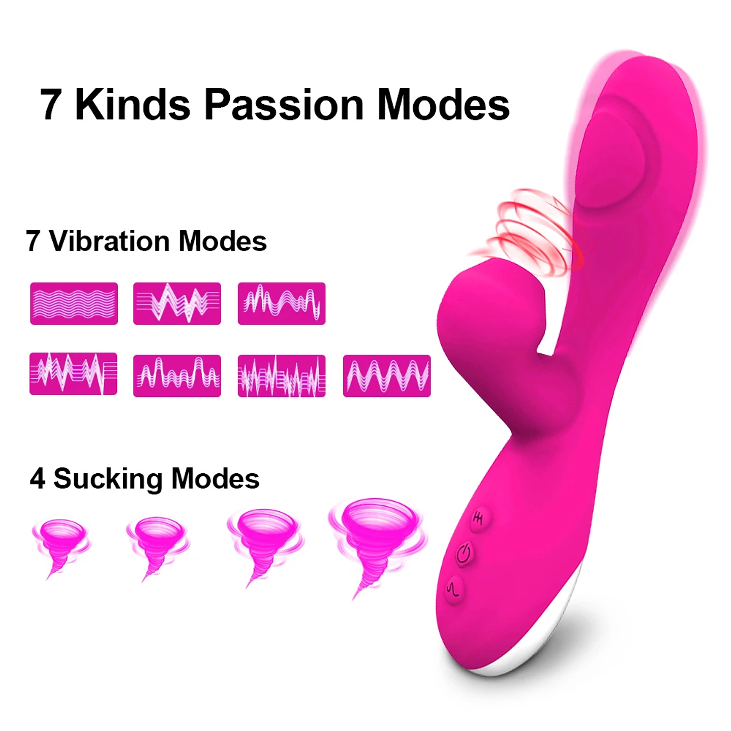 Vibrador Femenino 3 en 1 Pomfw XC25 En Silicona Medica 2