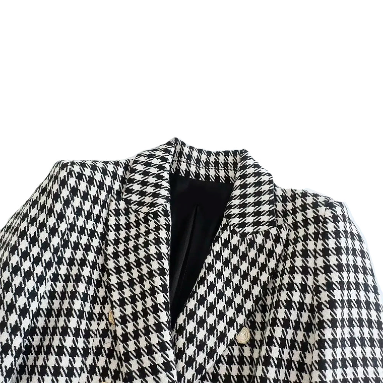 Blazer Cuadros Pata de Gallo TRAF Talla S 3