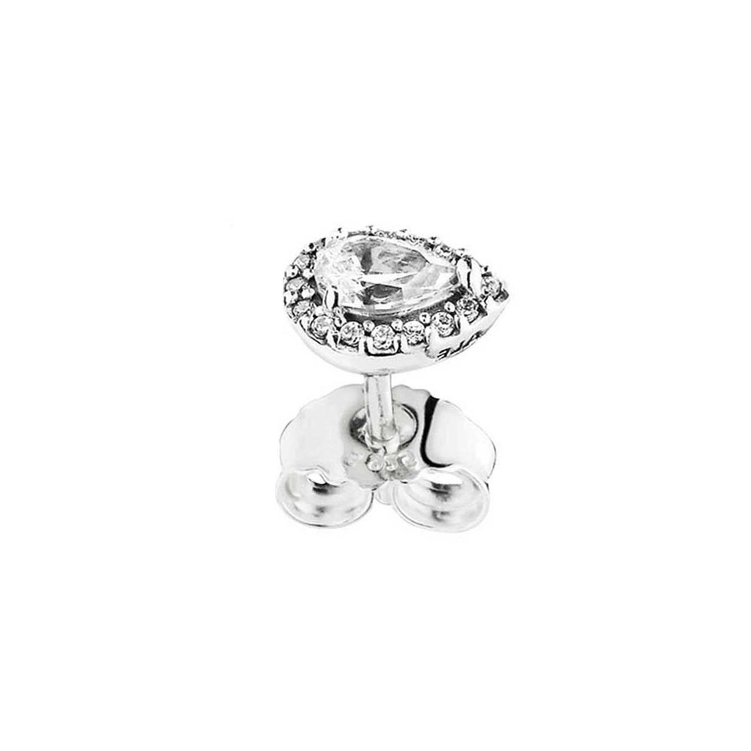 Aretes Pendientes Pandora Lagrimas Brillantes Tipo Topo 296252CZ Plata 925 3