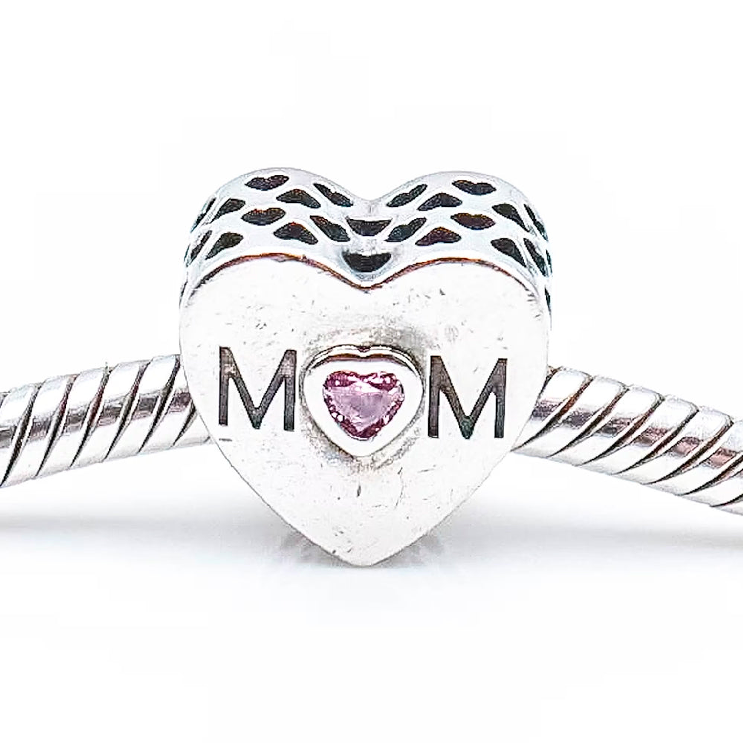 Charm Dije Pandora Original para Mujer 791881PCZ Corazon de Mama Plata s925 3
