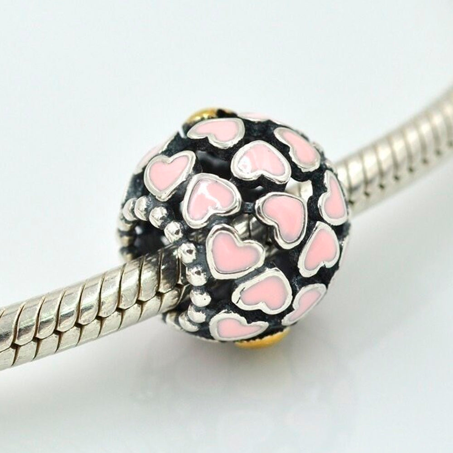 Charm Dije Pandora Original para Mujer 791283EN40 Abundancia de Amor con Esmalte Rosa 5