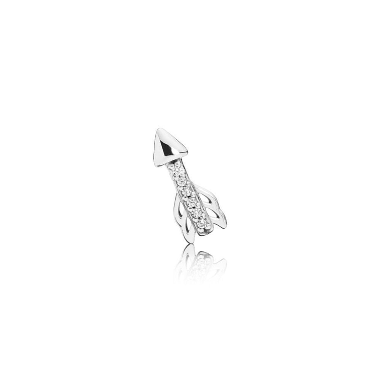 Aretes Pendientes Pandora Tipo Topo Flecha Brillante 297828CZ Plata 925 2