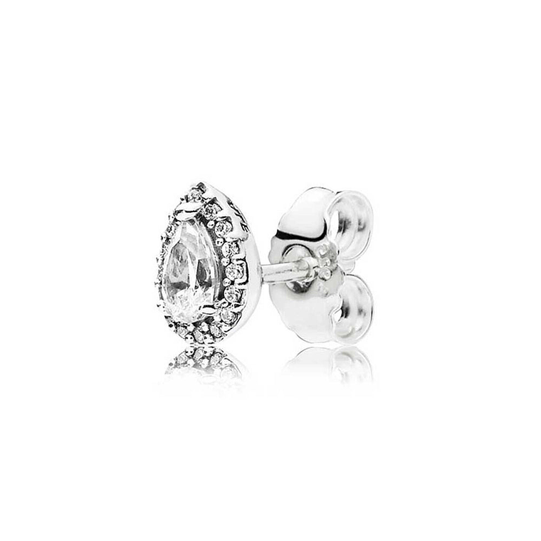Aretes Pendientes Pandora Lagrimas Brillantes Tipo Topo 296252CZ Plata 925 4