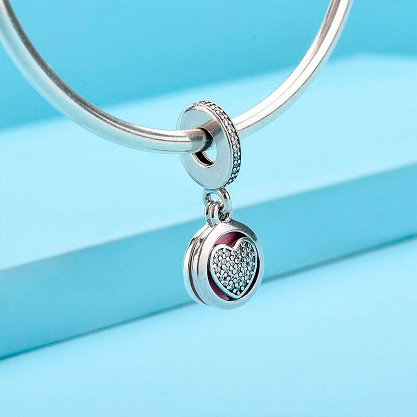 Charm Colgante Pandora Original para Mujer 792149EN24 Devoted Heart Dangle Plata s925 5