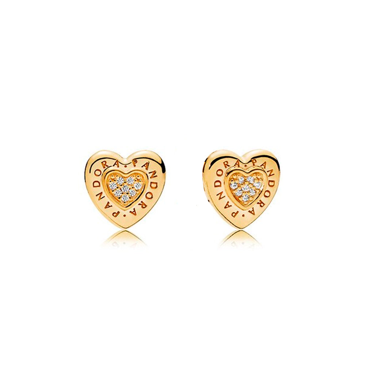 Charm Pandora Original para Mujer 767375CZ Shine Love Heart Gold s925 3