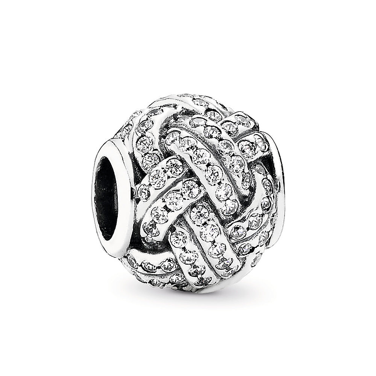 Charm Dije Pandora Original para Mujer 791537CZ Nudo de Amor Brillante Plata s925 1