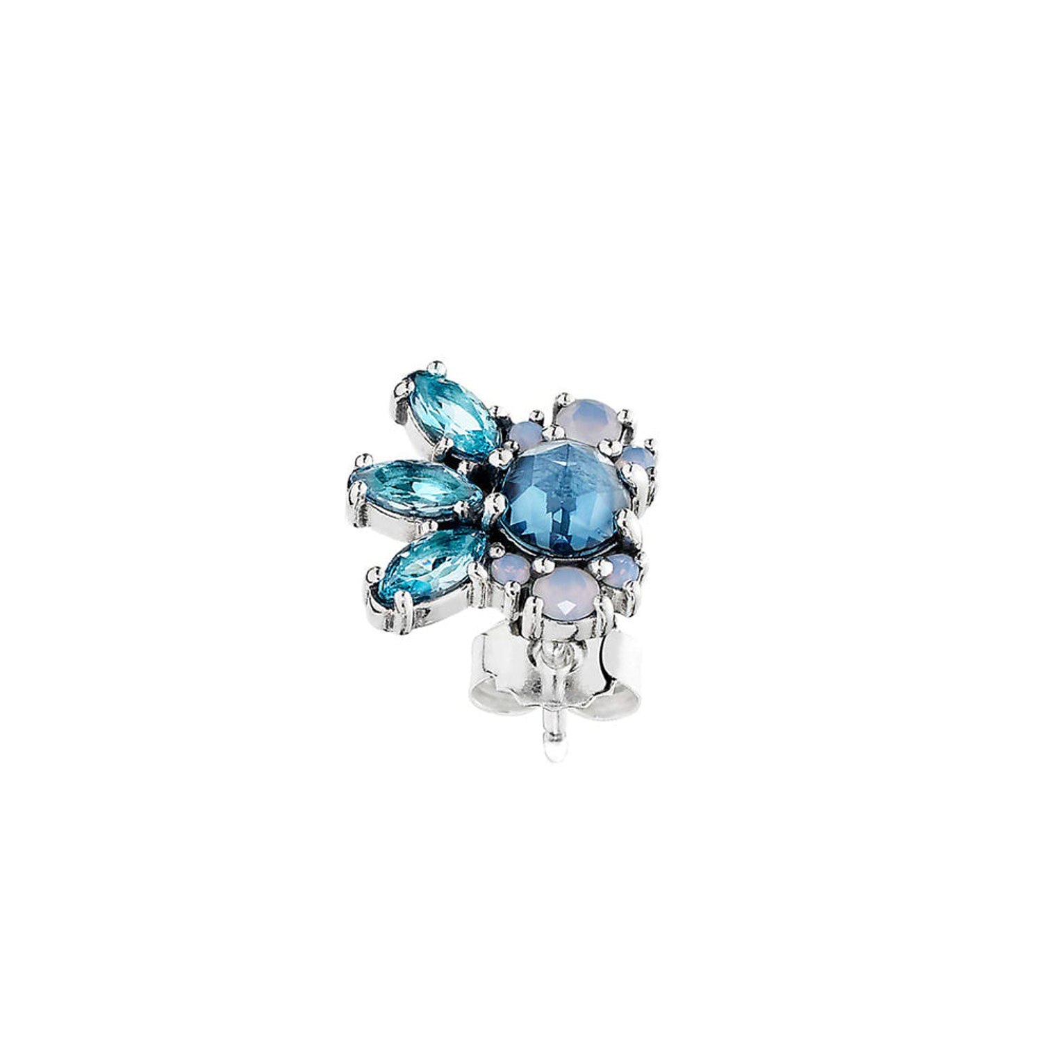 Aretes Pendientes Pandora Patrones de Escarcha con Cristal Azul 290731NMBMX Plata 925 5