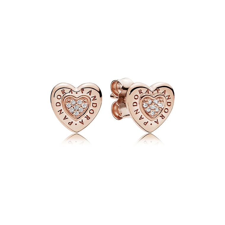 Aretes Pendientes Pandora Rose Corazon Genuino con Circonitas 287382CZ Plata 925 1