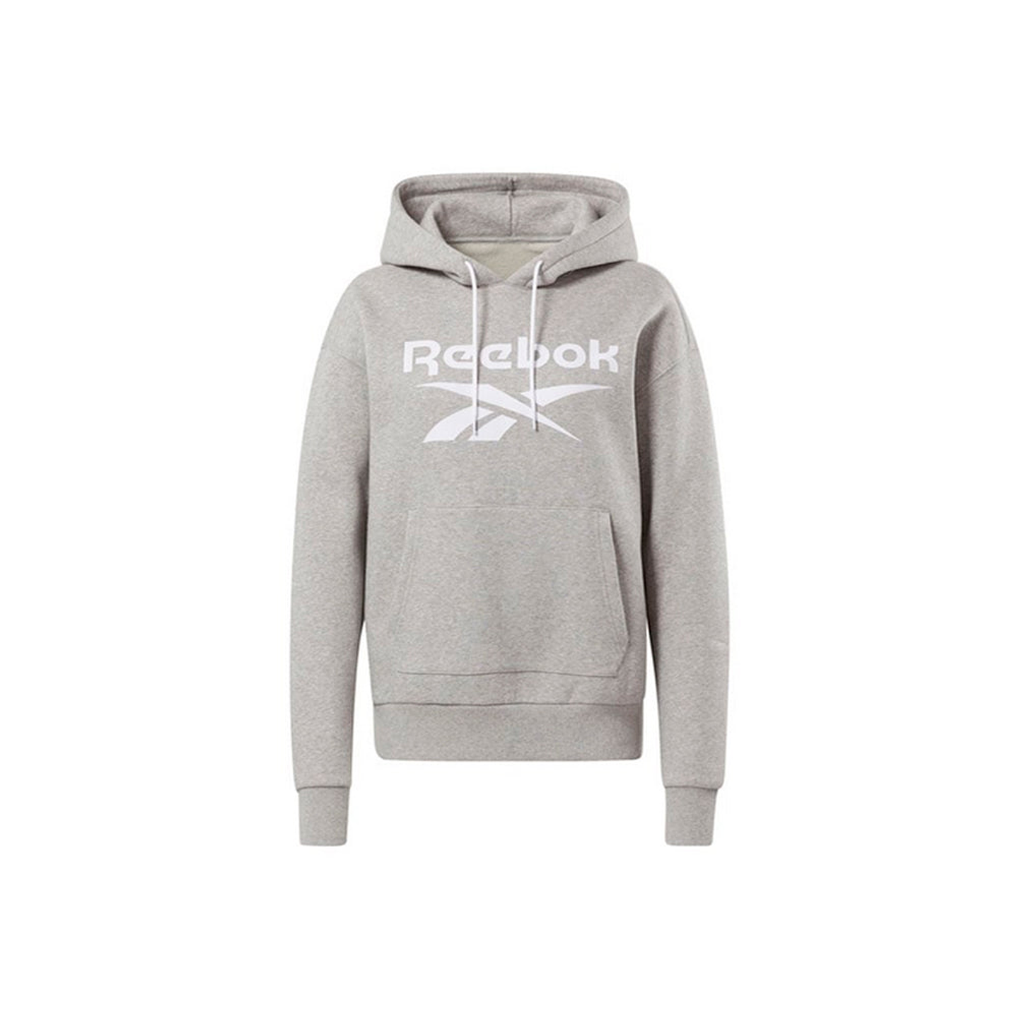 Polera Tipo Hoodie Reebok Identity Big Logo Fleece GS9391 Plomo Talla M 1