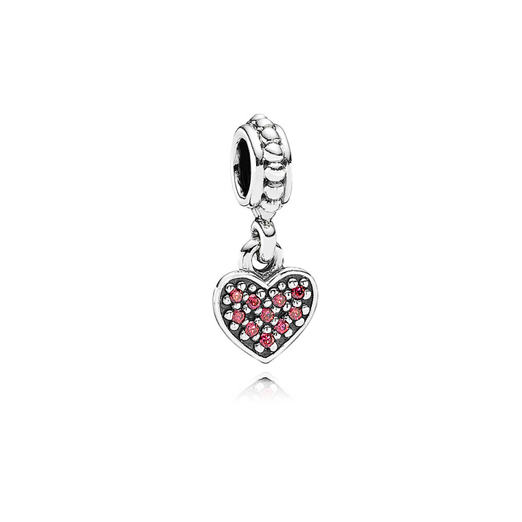 Charm Colgante Pandora Original para Mujer 791023CZR Pave Heart Sterling Plata s925 1