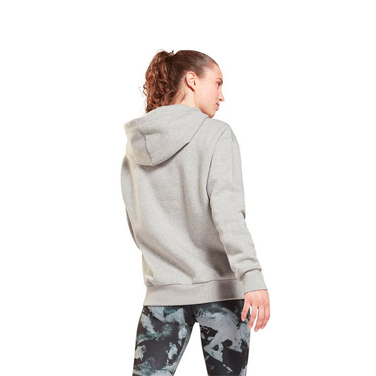 Polera Tipo Hoodie Reebok Identity Big Logo Fleece GS9391 Plomo Talla M 2