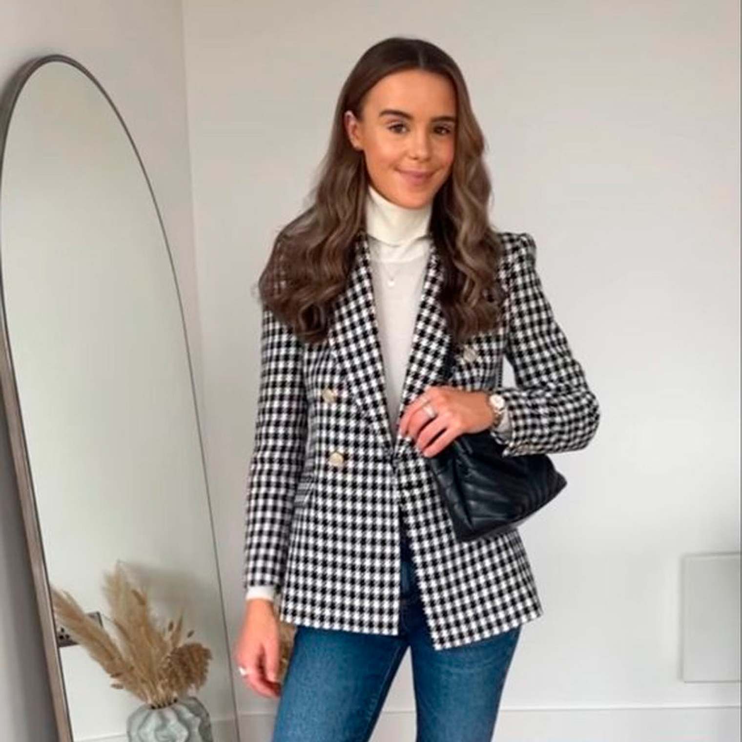 Blazer Cuadros Pata de Gallo TRAF Talla S 7