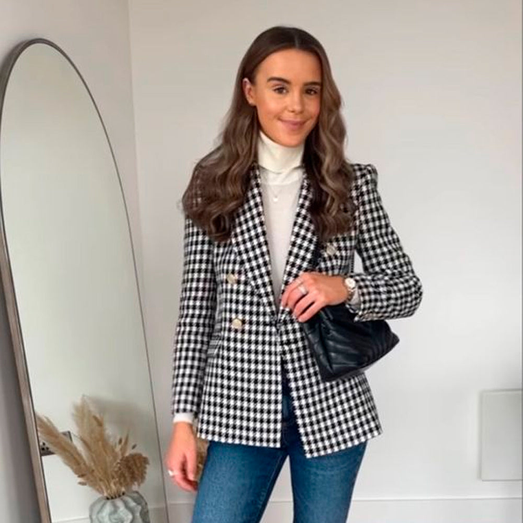 Blazer Cuadros Pata de Gallo TRAF Talla S 7