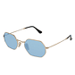 Lentes de Sol Ray Ban Octagonal Flat RB3556N 001/90 Celeste Espejado - Miniatura 4